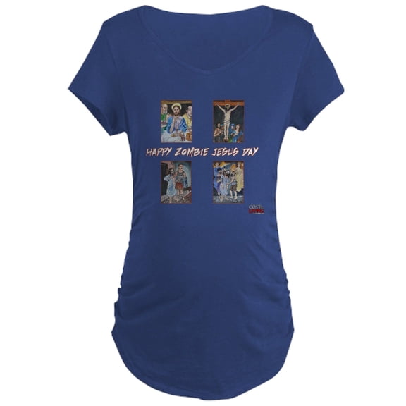 CafePress - Zrchappyzombiejesusday Maternity Dark T Shirt - Maternity Dark T-Shirt