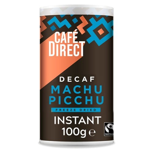 Cafedirect Fairtrade Decaf Machu Picchu Instant Coffee 100g, British Import (Pack of 2)