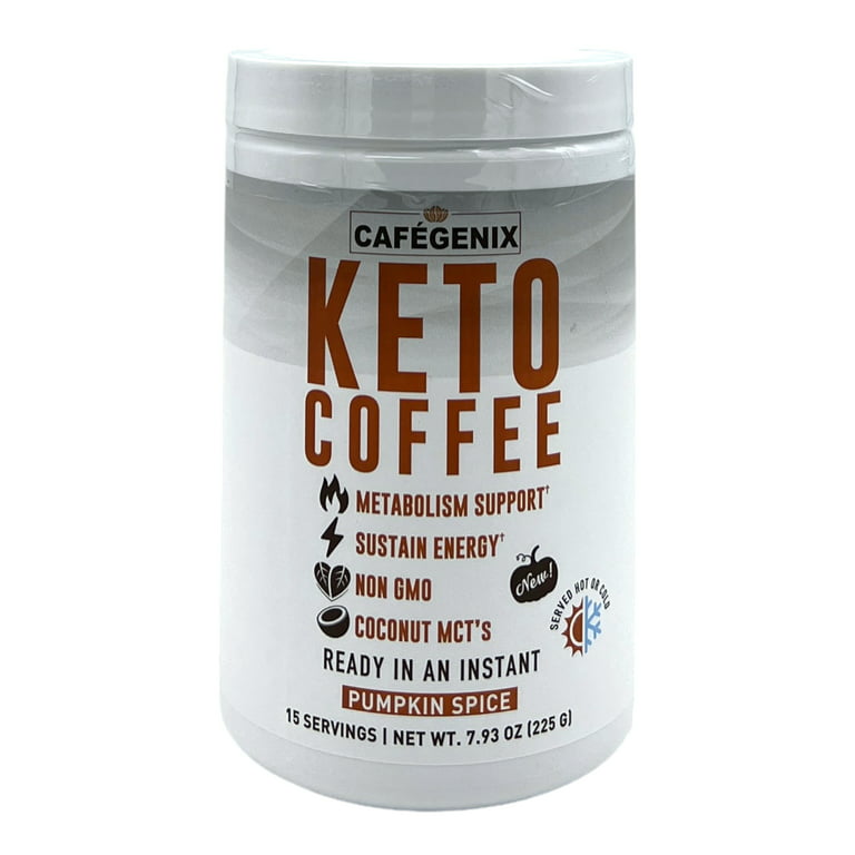Cafegenix Bullet-Proof Instant Pumpkin Spice Keto Coffee, 7.93 oz