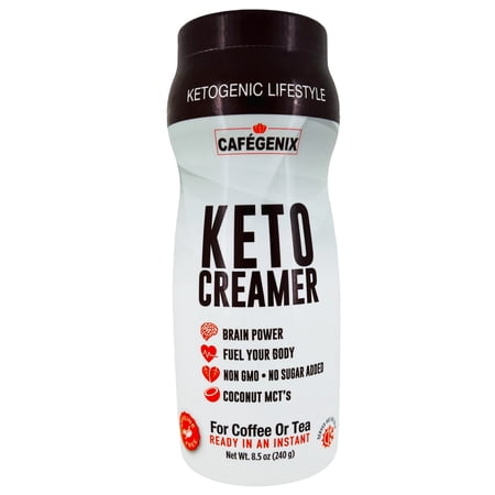 Cafegenix Ketogenic Coffee and Tea Creamer with MCTs, Grass Fed Butter, Himalayan Pink Salt, Keto Diet, 8.5 oz., 20 Servings