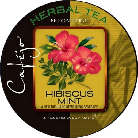 Cafejo K-CJT-HM-1-24 Hibiscus Mint Tea K-Cups for Keurig Brewers