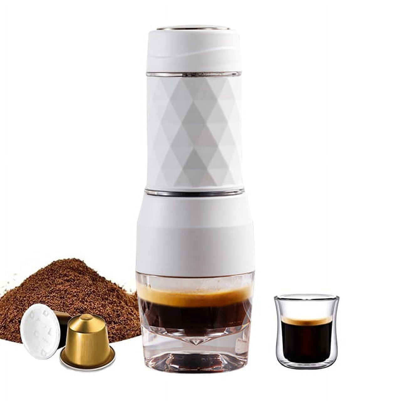 Portable Electric Espresso Machine, 1200mAh Coffee Machine Travel, Maximize  the Flavor and Taste Of the Coffee, Full Extraction for K Capsules, Ground