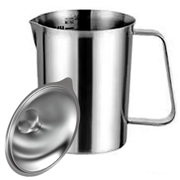 Cafes Essential Measuring Pitcher With Locking Lid 500ml 1000ml 1500ml 2000ml Option Rustproof Nonrust Steel Materials