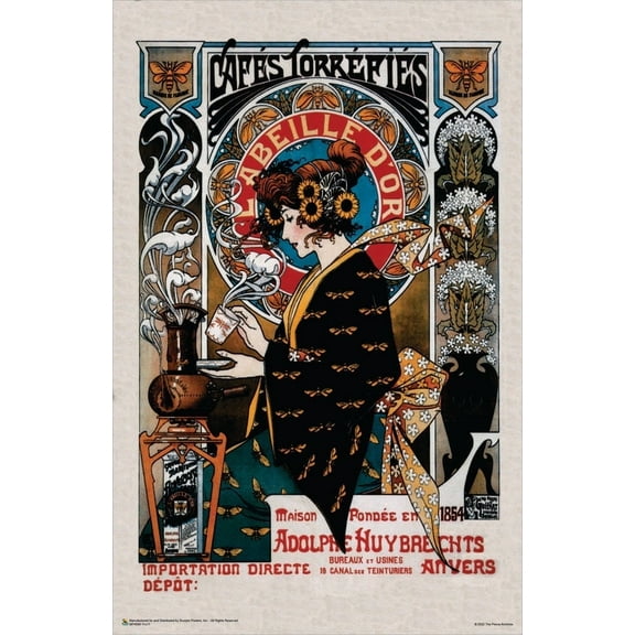 Cafes Torrefies by Henri Privat-Livemont Mini Poster 11" x 17"