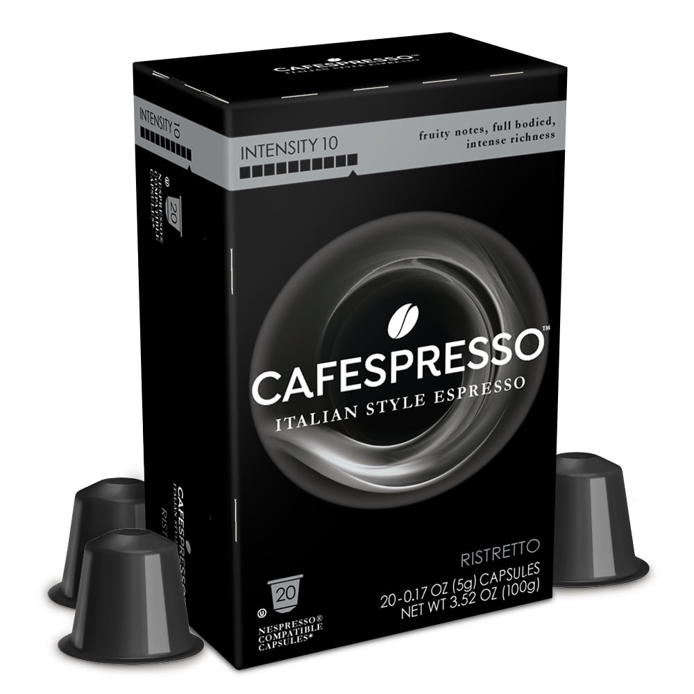 Cafespresso Ristretto, Nespresso® Compatible Capsules, 20 count (5 g