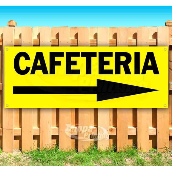 Cafeteria 13 oz Vinyl Banner With Metal Grommets