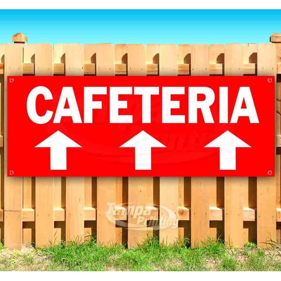 Cafeteria 13 oz Vinyl Banner With Metal Grommets