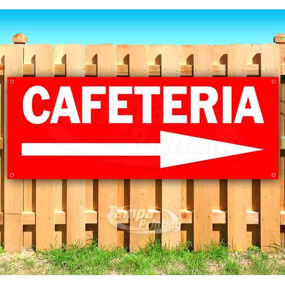 Cafeteria 13 oz Vinyl Banner With Metal Grommets