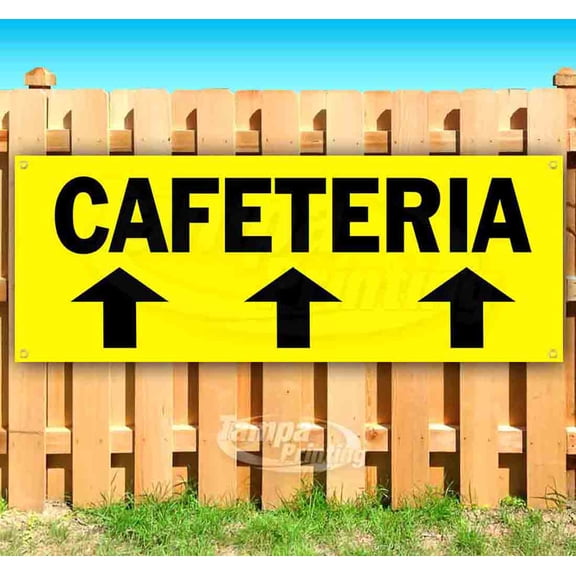 Cafeteria 13 oz Vinyl Banner With Metal Grommets