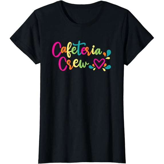 Cafeteria Crew School Lunch Lady Worker Squad with heart T-Shirt