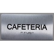 Building Signs Aluminium Tactile Touch Braille Cafeteria Sign