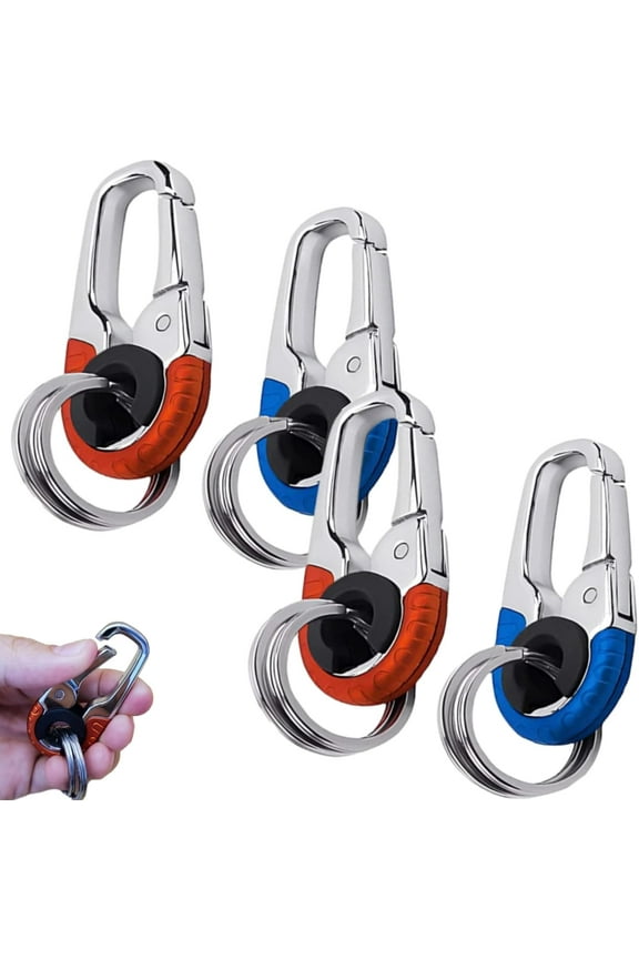 Cafeteriap Keychains, Creative Stainless Steel Keychain, Muda Keychain, Duty Double Layer Anti-Loss Car Keychain