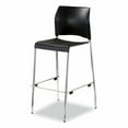 thumbnail image 1 of Cafetorium Bar Height Stool, Supports Up to 500 lb, 31" Seat Height, Black Seat, Black Back, Chrome | Bundle of 2, 1 of 4