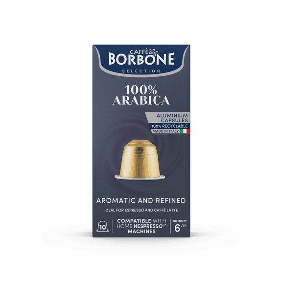 Caff Borbone 100% Arabica Aluminum Capsules Compatible with Nespresso Original Machines, Medium Roast, 50 Count