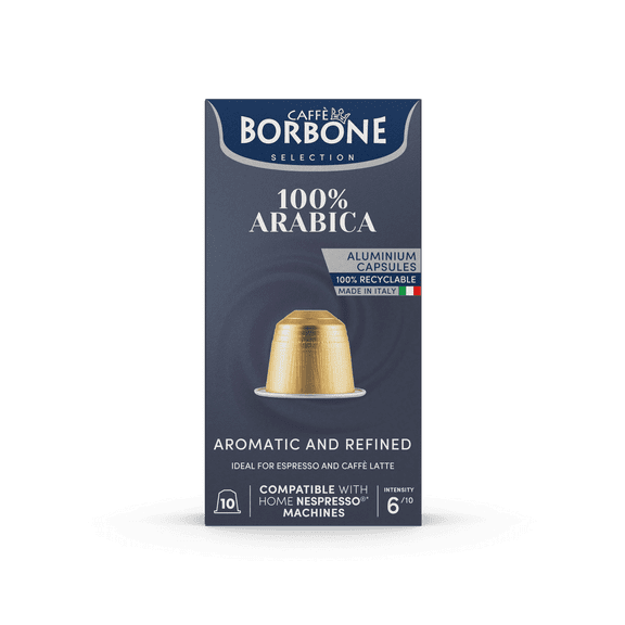 Caff Borbone 100% Arabica Aluminum Capsules Compatible with Nespresso Original Machines, Medium Roast, 50 Count