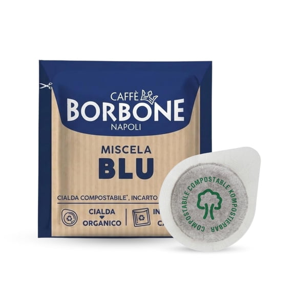 Caff Borbone Espresso Pods Miscela Blu, Dark Roast - ESE Paper Pods, 150 Count