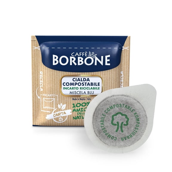 Caff Borbone Espresso Paper Pods, Blue Blend, Balanced and Full-Bodied, Medium Roast ESE Pods, Authentic Italian Espresso - 150 Count