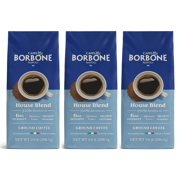 Caff Borbone House Blend Medium Roast Ground Coffee 10 oz (Pack of 3)