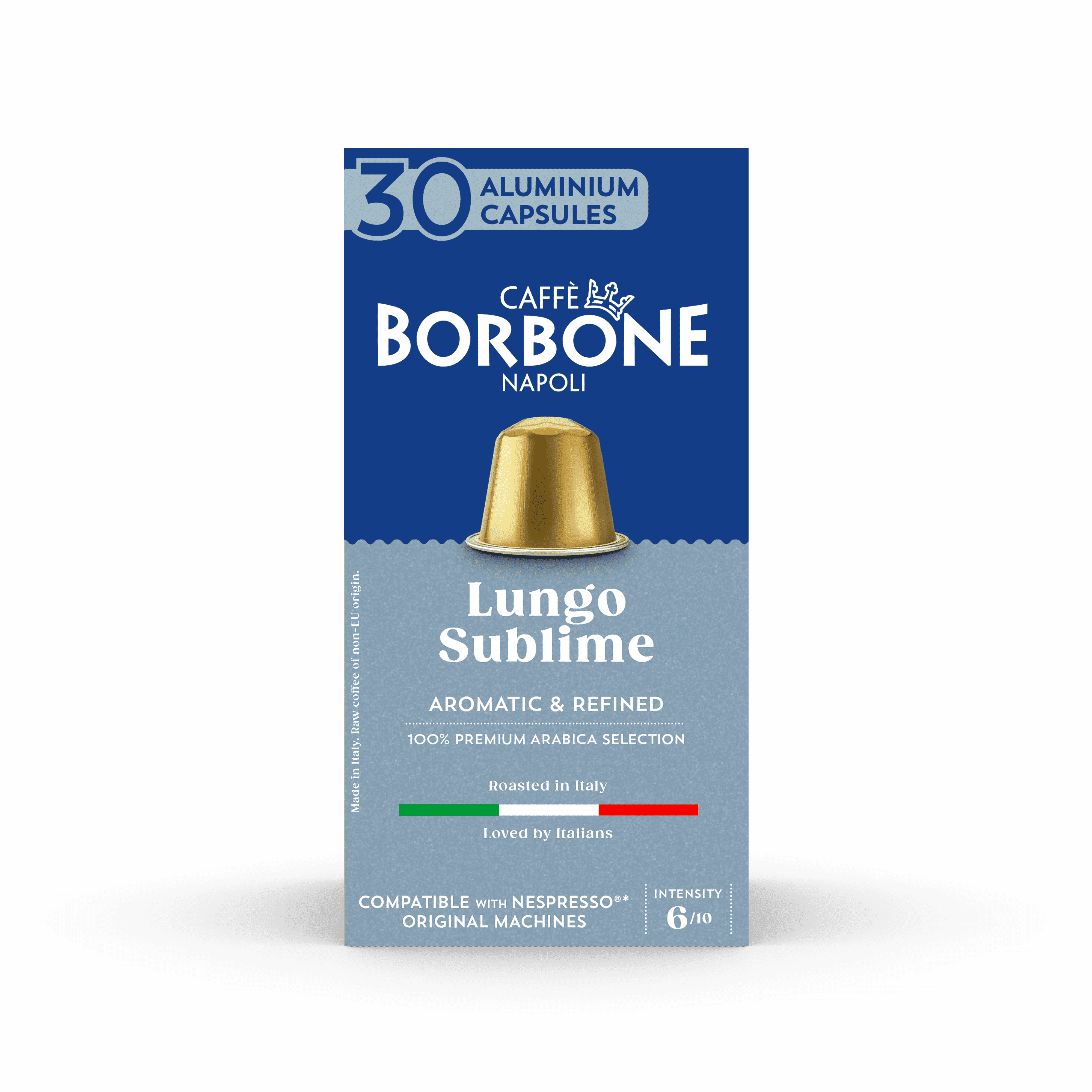 Caffè Borbone Lungo Sublime Medium Roast Nespresso Compatible Aluminum Coffee Pods - 30 Count