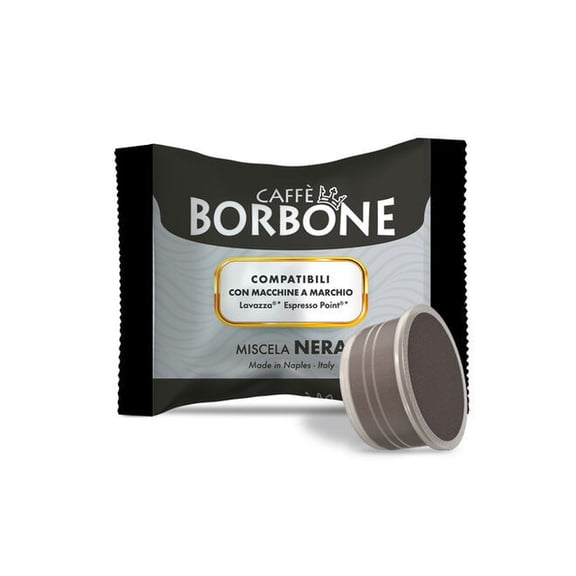 Caff Borbone Miscela Nera, Medium Roast, Compatible Lavazza Espresso Point 100 Coffee Pods