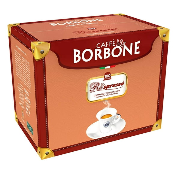 Caff Borbone Black Blend Medium-Dark Roast Respresso Espresso Capsules 100 Capsules