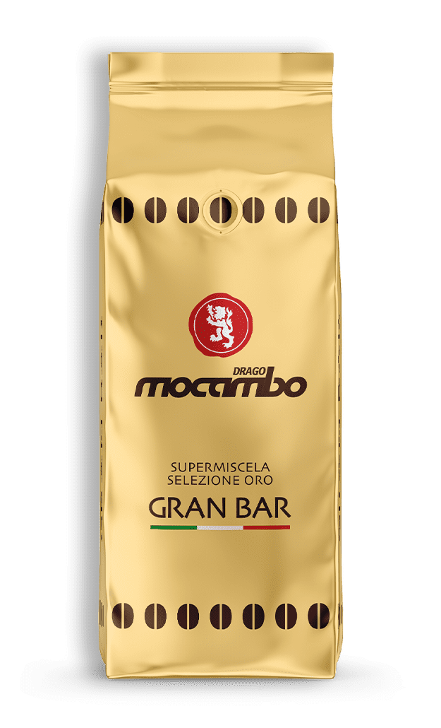 Caffé Gran Bar, Whole Bean Coffee, Medium Roasted, 2.2 Pound (Pack of 1), 20% Arabica 80% Robusta, Premium Italian Coffee