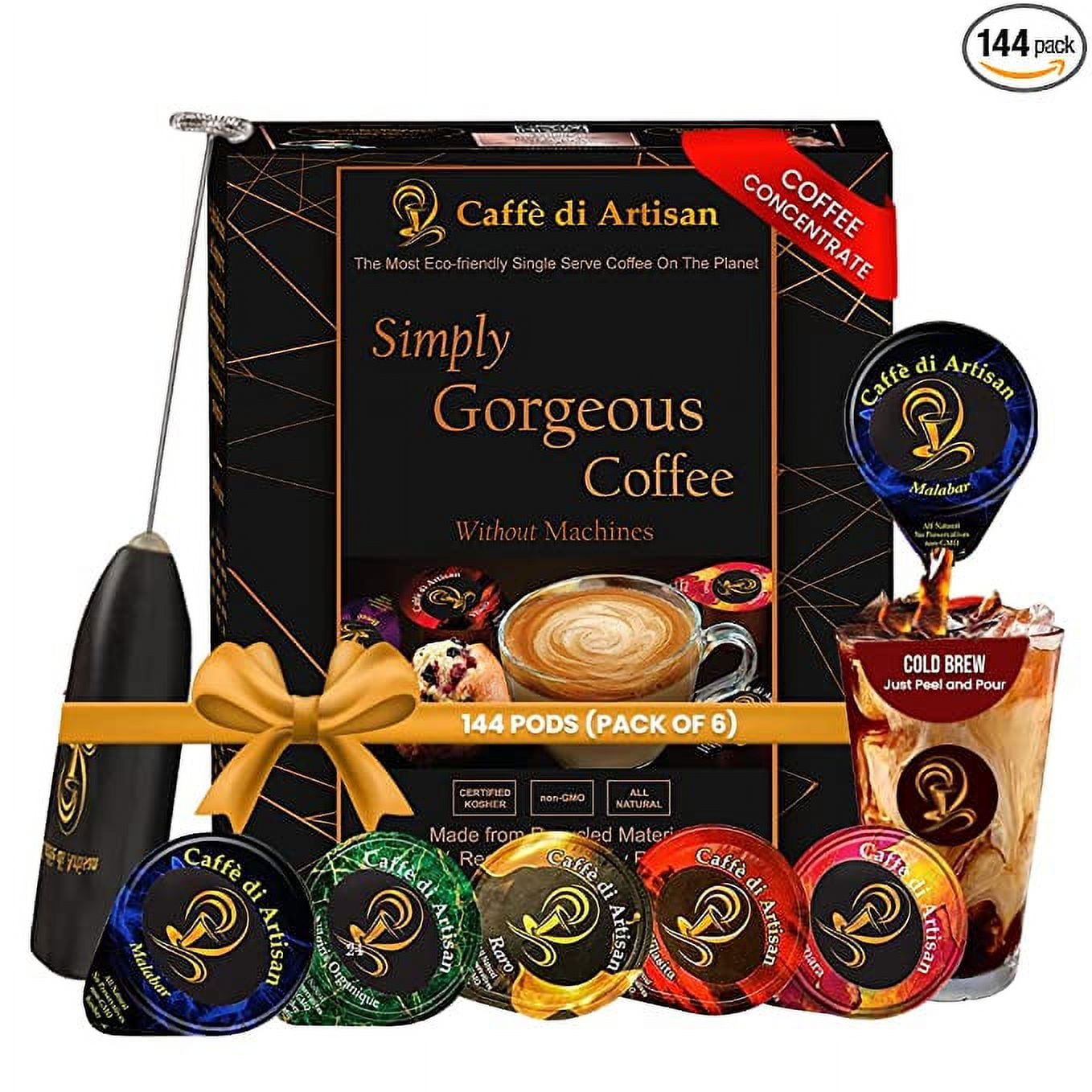 Caffè di Artisan Single Serve Organic Strong Liquid Coffee Concentrate