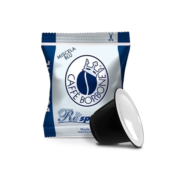 Caffè Borbone Miscela Blu Coffee Capsules,, Blue Blend, Medium Roast, 50 Count, Compatible with Nespresso