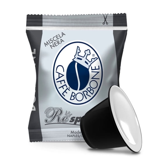 Caff Borbone Black Blend, Medium Roast Coffee Capsules Compatible with Nespresso Original Machines (50 Count)