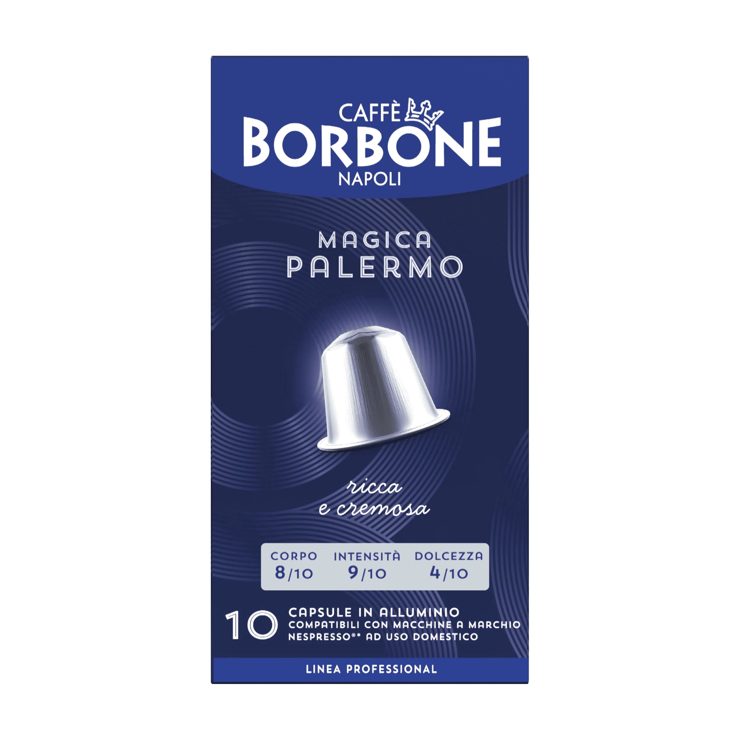 Caffè Borbone Magica Palermo Medium Roast Aluminum Coffee Pods,Nespresso Compatible , 50 Count