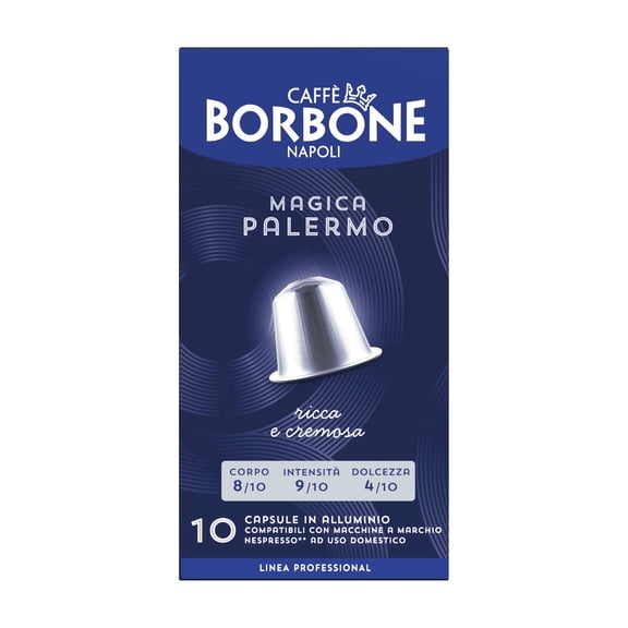 Caff Borbone Magica Palermo Medium Roast Aluminum Coffee Capsules, Nespresso Compatible , 50 Count