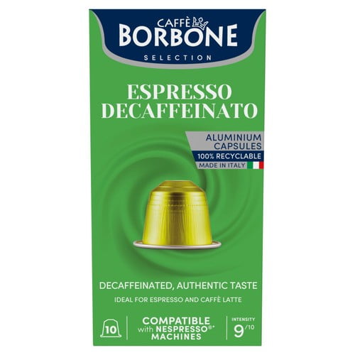 Caffe Borbone Decaf Espresso Nespresso Compatible Capsules, 10 pods per pack, British Import (Pack of 3)