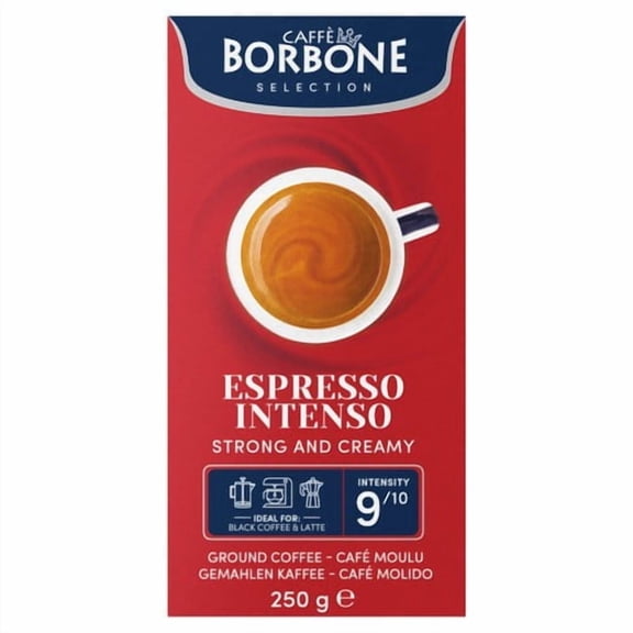 Caffe Borbone Espresso Intenso Ground Filter Coffee 250g, British Import (Pack of 2)
