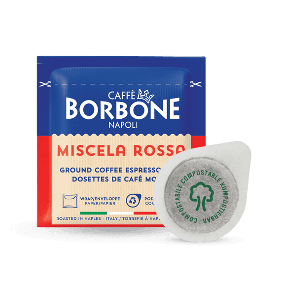Caff Borbone Red Blend Medium Roast Single Serve ESE Espresso Paper Pods (50 Count)