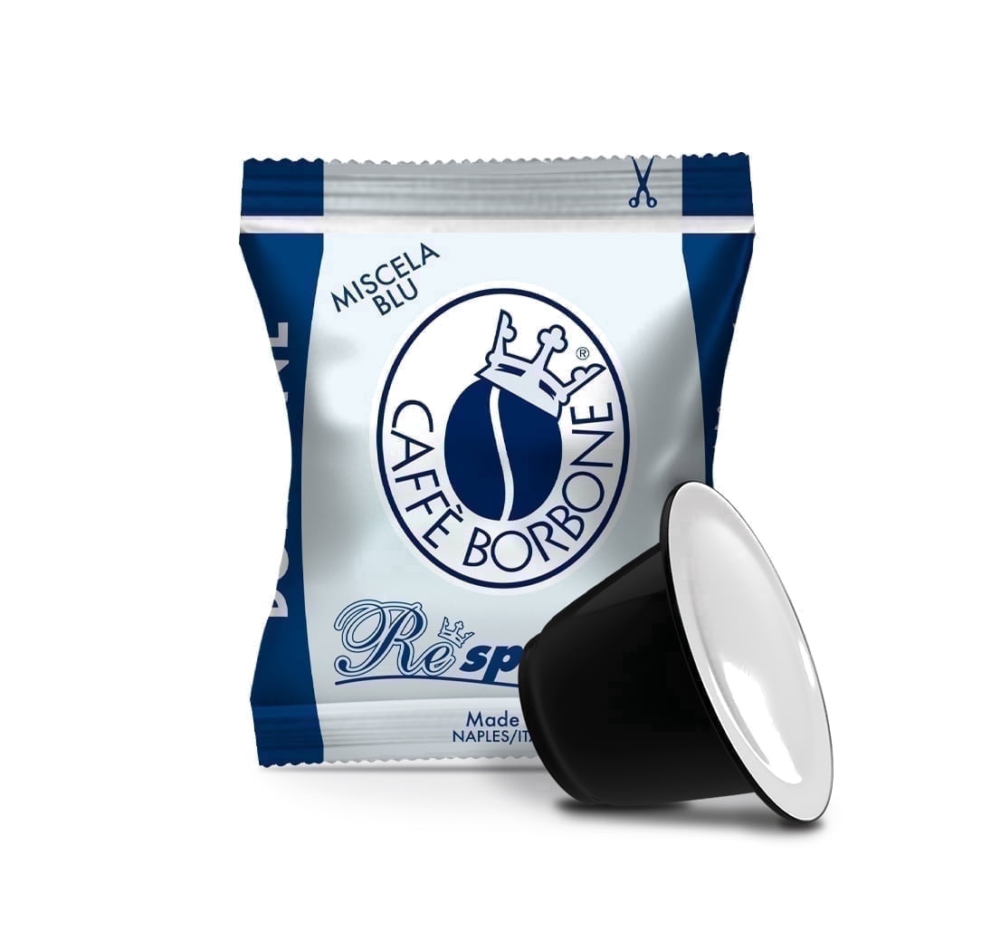 Caffè Borbone Miscela Blu Coffee Capsules, Blue Blend, Medium Roast, 100 Count, Compatible with Nespresso