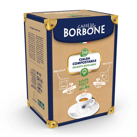 Caff Borbone Blue Blend Medium Roast Single Serve ESE Espresso Paper Pods (150 Count)