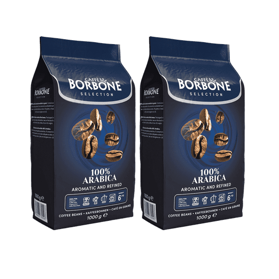 Caffè Borbone 100% Arabica Medium Roast Whole Bean Coffee 2.2 Pound Bag (Pack of 2)