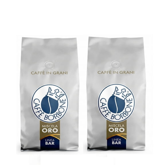 Caffè Borbone Bar Line Gold Blend Medium Roast Whole Bean Coffee 2.2 lb Bag (Pack of 2)