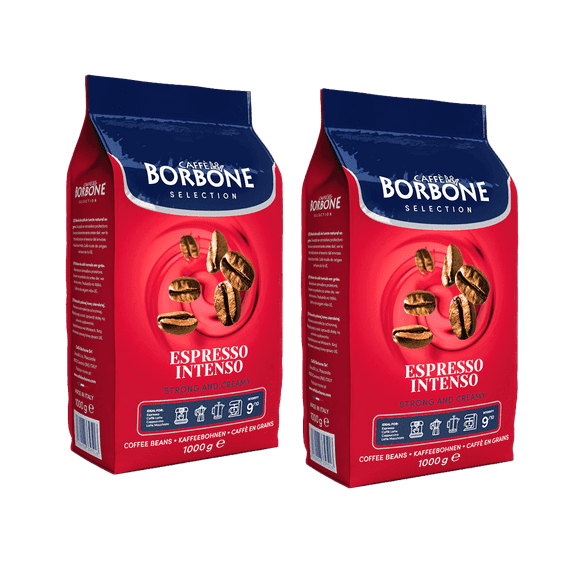Caffè Borbone Espresso Intenso Medium Roast Whole Bean Coffee 2.2 Pound Bag (Pack of 2)