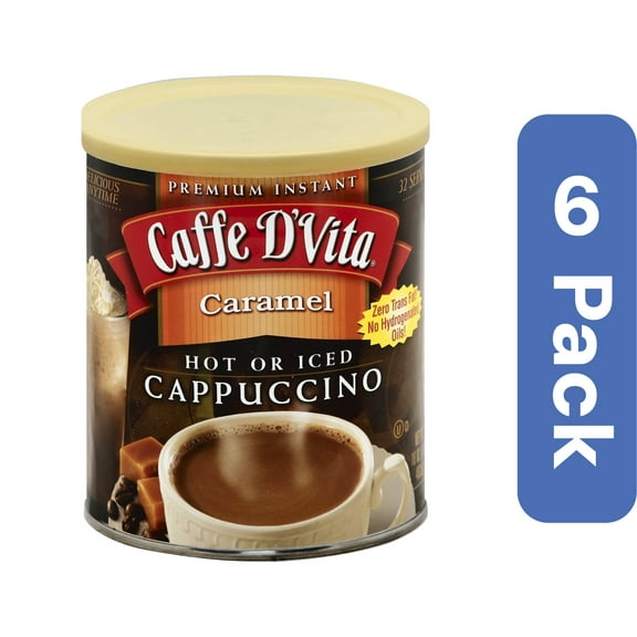 Caffe D'Vita Caramel Cappuccino 16 oz (Pack Of 6)