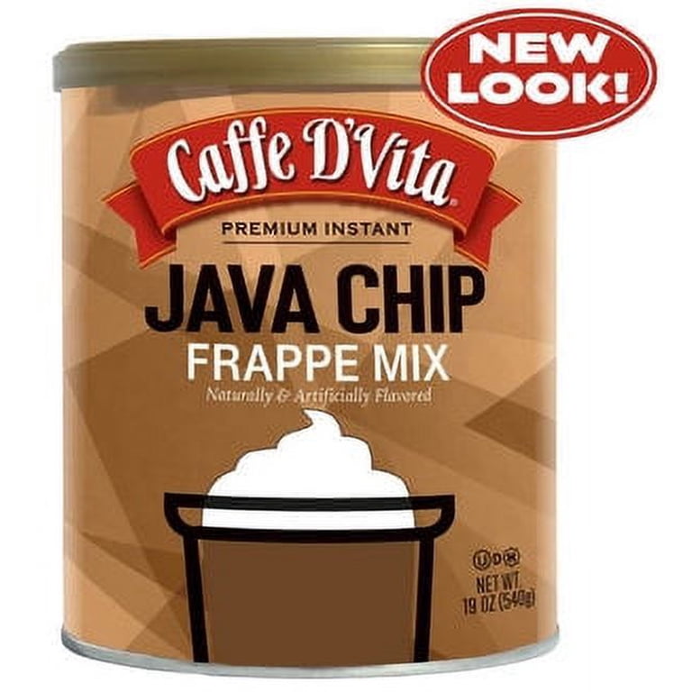 Caffe D'Vita Java Chip Latte Blended Iced Coffee Mix, 19 Oz, 6