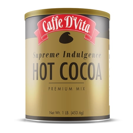 Caffe D'Vita Supreme Indulgence Hot Cocoa Mix, 16 oz, 6 Pack. Just Add hot water.