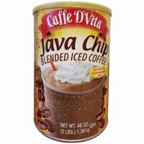 Caffe DVita Java Chip Latte Blended Ice Coffee 3 lb. 48 oz. can