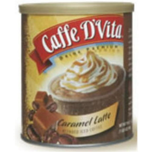 Caffe DVita Caramel Latte Blended Iced Coffee 6 1lb canisters