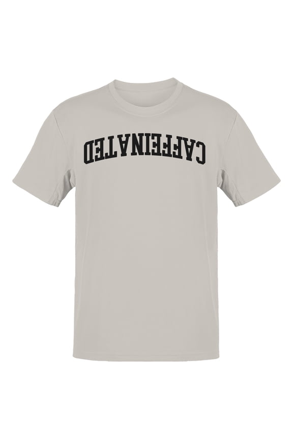 Caffeinated Bold Retro Typography Men's Gray T-shirt
