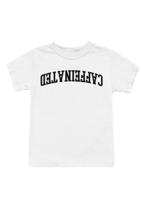 Caffeinated Bold Retro Typography Youth's White T-shirt