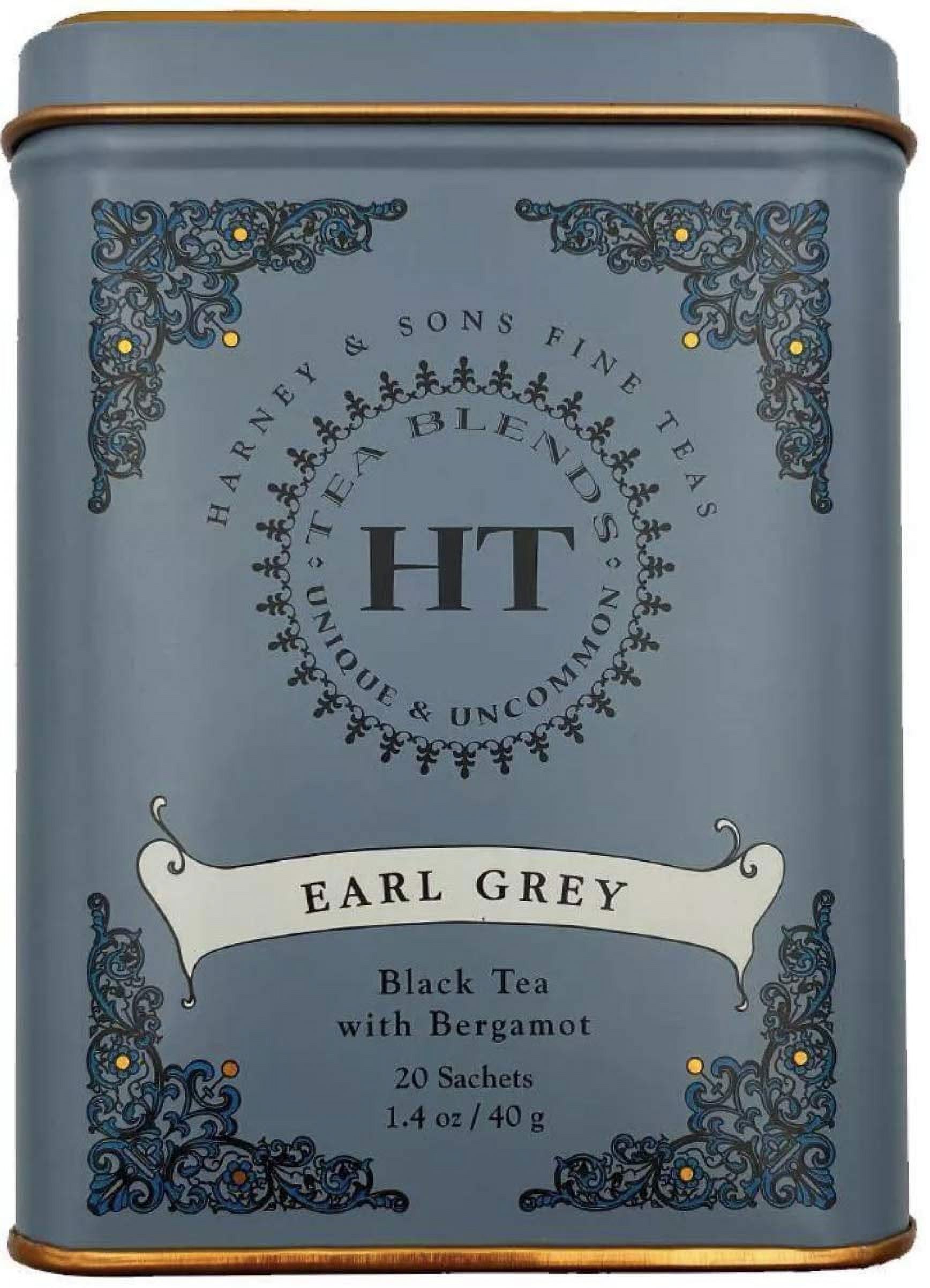 Caffeinated Earl Grey Black Tea with Bergamot 20 Count Sachets. Natural