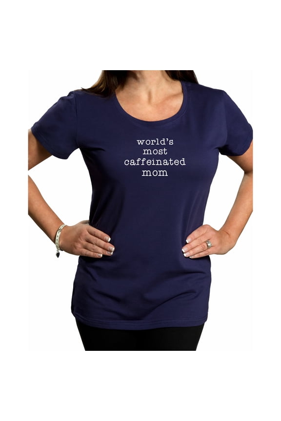 Company - Caffeinated Mom - Extra Large Navy Blue T-Shirt