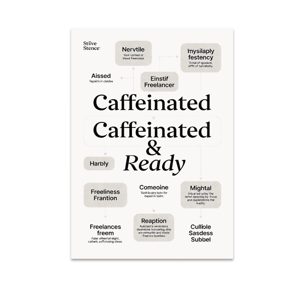 Caffeinated & Ready - Freelancer Decor - 13x19 Poster Print
