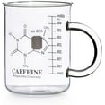 Caffeine Beaker Mug 16 oz Borosilicate Glass Coffee Mug Science